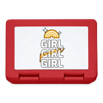 Girl Power and Strong Woman - Brotdose - Rot - Vorne