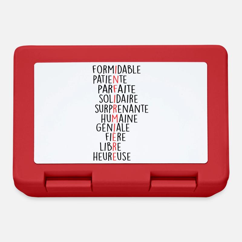 Définition infirmière - Boîte à goûter - rouge