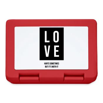 L’amour fait parfois mal, mais il en vaut la peine - Boîte à goûter - rouge - Devant