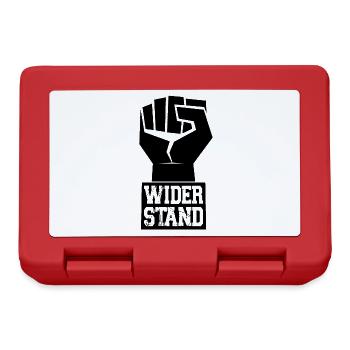 WIDERSTAND DEMO CORONA AUFSTAND - Brotdose - Rot - Vorne