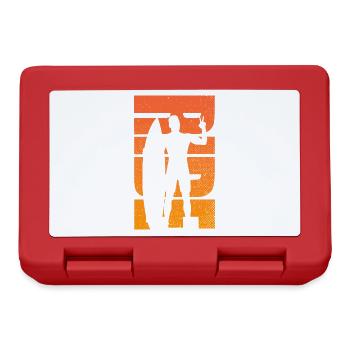 Männer Surfen Retro Ride Sunset Surfer - Brotdose - Rot - Vorne
