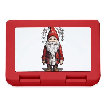 Gnome de Noël rétro à Noël - Boîte à goûter - rouge - Devant