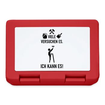 Ich kann es als Maler und Verputzer - Brotdose - Rot - Vorne