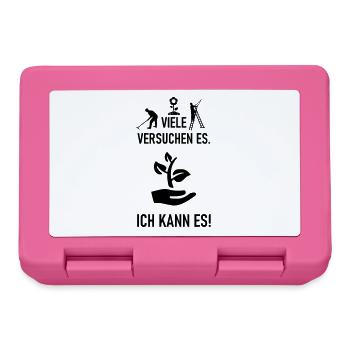 Ich kann es als Garten- und Landschaftsbauer - Brotdose - Pink - Vorne
