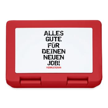 Alles Gute In Deinem Neuen Job Verräterin Abschied - Brotdose - Rot - Vorne