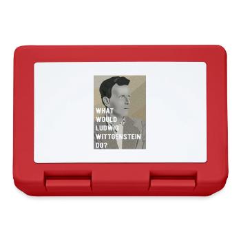 What would Ludwig Wittgenstein do portrait - Lunchbox - red - Front