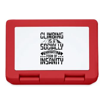 Klettern Wahnsinn | Sport Kletterer Berge Geschenk - Brotdose - Rot - Vorne