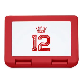12 Zahl Krone - Brotdose - Rot - Vorne