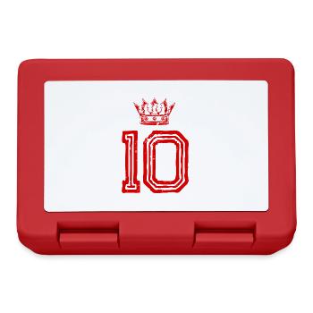 Couronne de 10 chiffres - Boîte à goûter - rouge - Devant