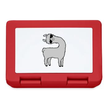 Lama a l’air tordu - Boîte à goûter - rouge - Devant