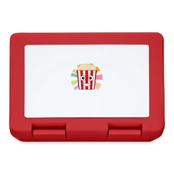 Popcorn Designs Lustiges Zitat Popcorn Chef - Brotdose - Rot - Vorne