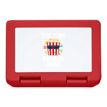 Popcorn isst Popcorn Koch ironischer Spruch - Brotdose - Rot - Vorne