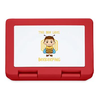 Un garçon aime l'apiculture, le miel d'apiculteur - Boîte à goûter - rouge - Devant