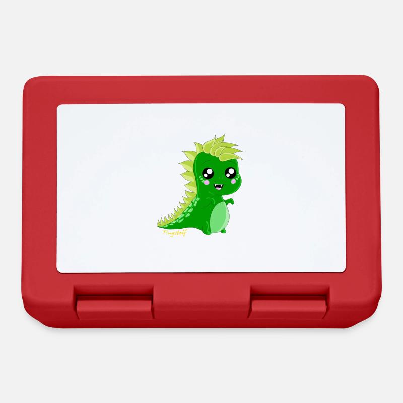 dinosaur - Lunchbox - red