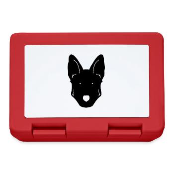 German Shepherd Design - Brotdose - Rot - Vorne