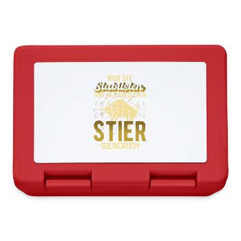 Sternzeichen Stier Geburtstag Geschenk - Brotdose - Rot - Vorne