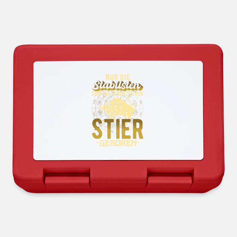 Sternzeichen Stier Geburtstag Geschenk - Brotdose - Rot