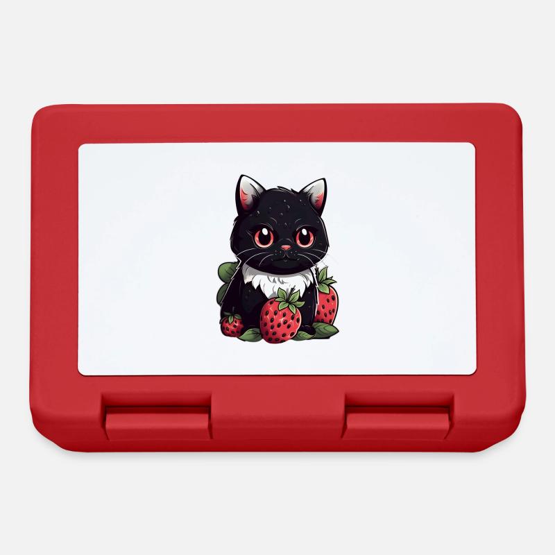 Ragamuffin Erdbeere Katze Geschenk - Brotdose - Rot