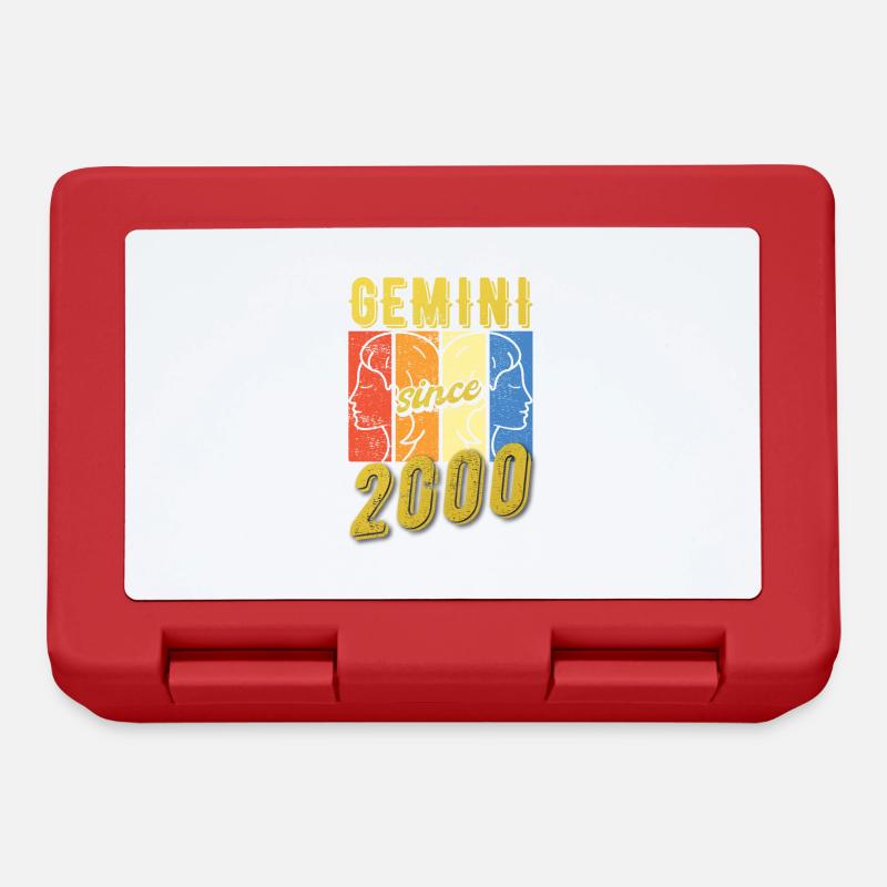 Gemini Sternzeichen 2000 Geschenk - Brotdose - Rot