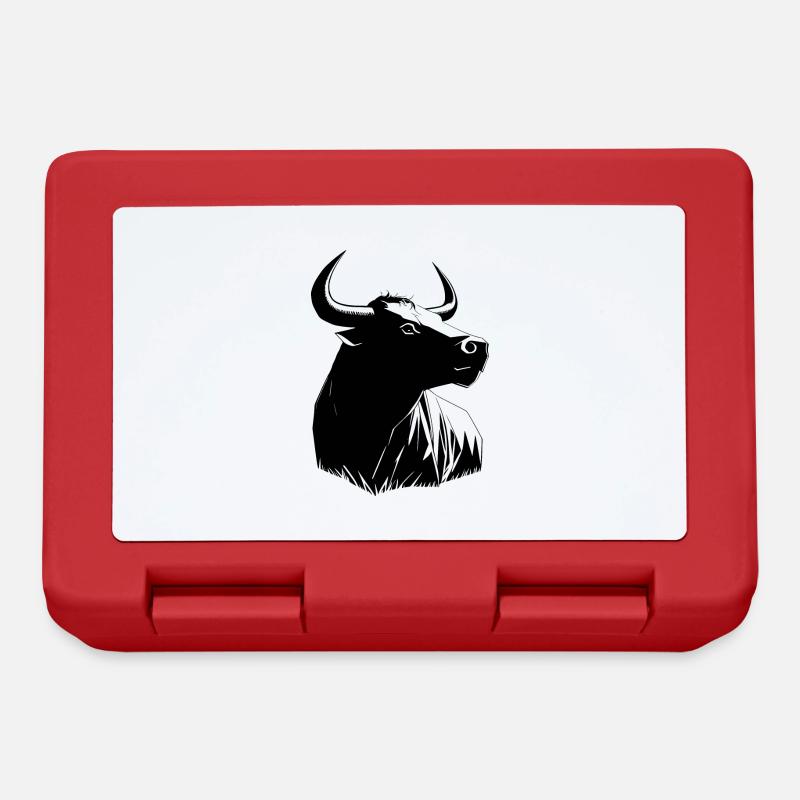 Stier - Brotdose - Rot