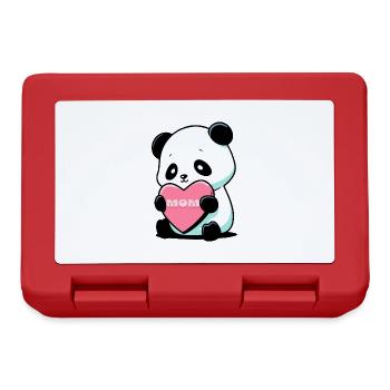 Panda loving his mother - Lunchbox - red - Front