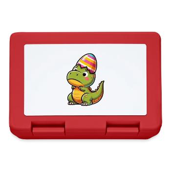 Oster T-Rex in Eierschale, Tollpatschig - Brotdose - Rot - Vorne