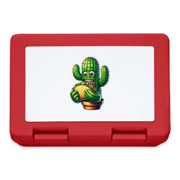 Kaktus Taco Mexiko Essen Mexikanisch Cartoon - Brotdose - Rot - Vorne