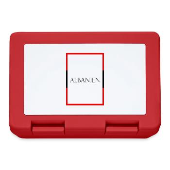 Albania Albania Statement Lettering with Flag - Lunchbox - red - Front