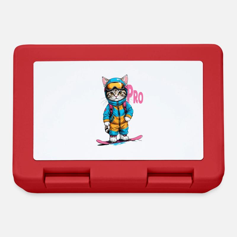 Snowboarding Kitty Pro - Brotdose - Rot
