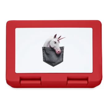 Einhorn - Brotdose - Rot - Vorne