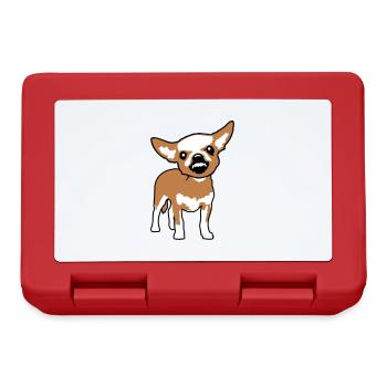 Chihuahua Kleiner Hund Böse Knirschen Nervig Wut - Brotdose - Rot - Vorne