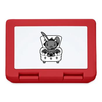 Bunny Jouer Manette Console Casque Gamer Nerd - Boîte à goûter - rouge - Devant
