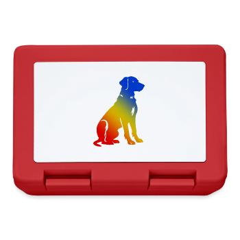 Dackel DachsHund Bunt Hund Bunt - Brotdose - Rot - Vorne