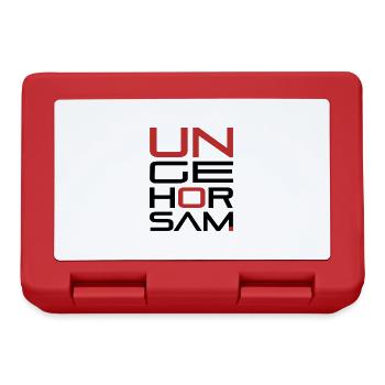 UNGEHORSAM schwarz-rot - Brotdose - Rot - Vorne