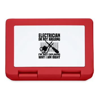 Elektriekr sayings | Craftsman Trainee Gift Idea - Lunchbox - red - Front