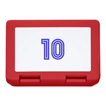 10. 10 JAHRE. 10-JÄHRIGES JUBILÄUM. 10-JÄHRIGES JUBILÄUM. - Brotdose - Rot - Vorne