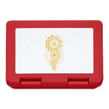 Cube de Metatron Sri Yantra Fleur de Vie Sacrée - Boîte à goûter - rouge - Devant