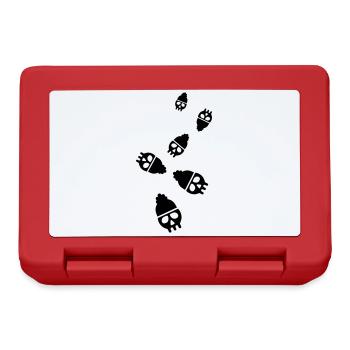 Skeleton head symbol - Lunchbox - red - Front