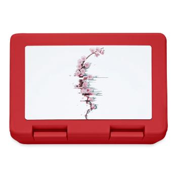 Glitch Kirschblüte moderner Blütenzweig - Brotdose - Rot - Vorne