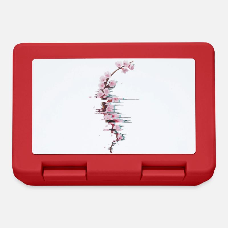 Glitch Cherry Blossom Modern Blossom Branch - Lunchbox - red