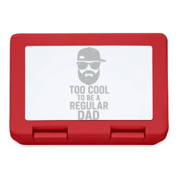 Papa cool : barbe, casquette et lunettes – Idée pour la fête des pères - Boîte à goûter - rouge - Devant