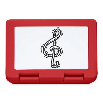 Joyful music note - Lunchbox - red - Front