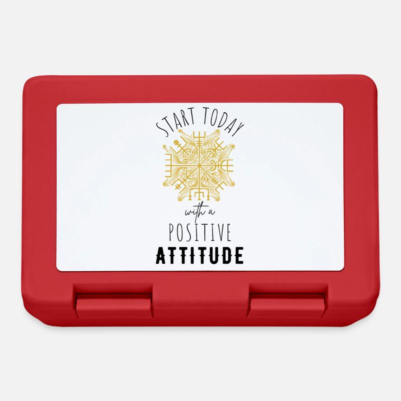 POSITIVE ATTITUDE MINDSET Motivation - Lunchbox - red
