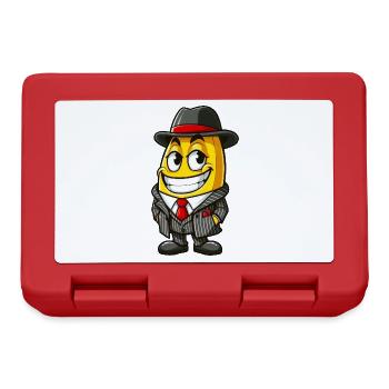 Cool Banana Mafia Gangster Cartoon Stylish - Lunchbox - red - Front