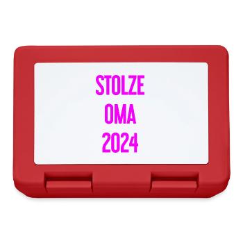 Stolze Oma 2024 – Perfekt für frischgebackene Omas - Brotdose - Rot - Vorne