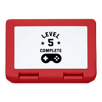 5th birthday level complete - Lunchbox - red - Front