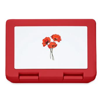 Trio de coquelicots - Boîte à goûter - rouge - Devant