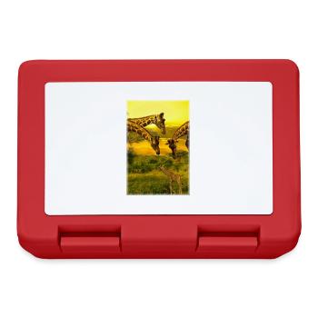 Girafe au Kenya - Boîte à goûter - rouge - Devant