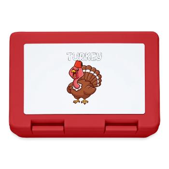 Turkey Turkey Turkey Saying Gift - Lunchbox - red - Front