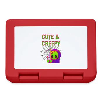 Drôle et mignon Halloween Design / Tshirt - Boîte à goûter - rouge - Devant